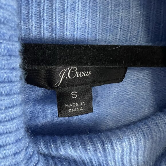J. CREW Blue Wool Alpaca Blend Turtleneck Long Sleeve Sweater Size Small - Picture 5 of 10